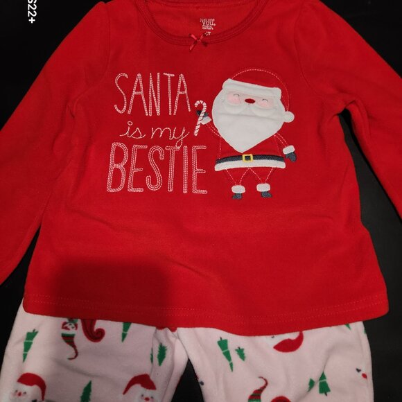 4T "Santa is my Bestie" Pajamas - Picture 2 of 4
